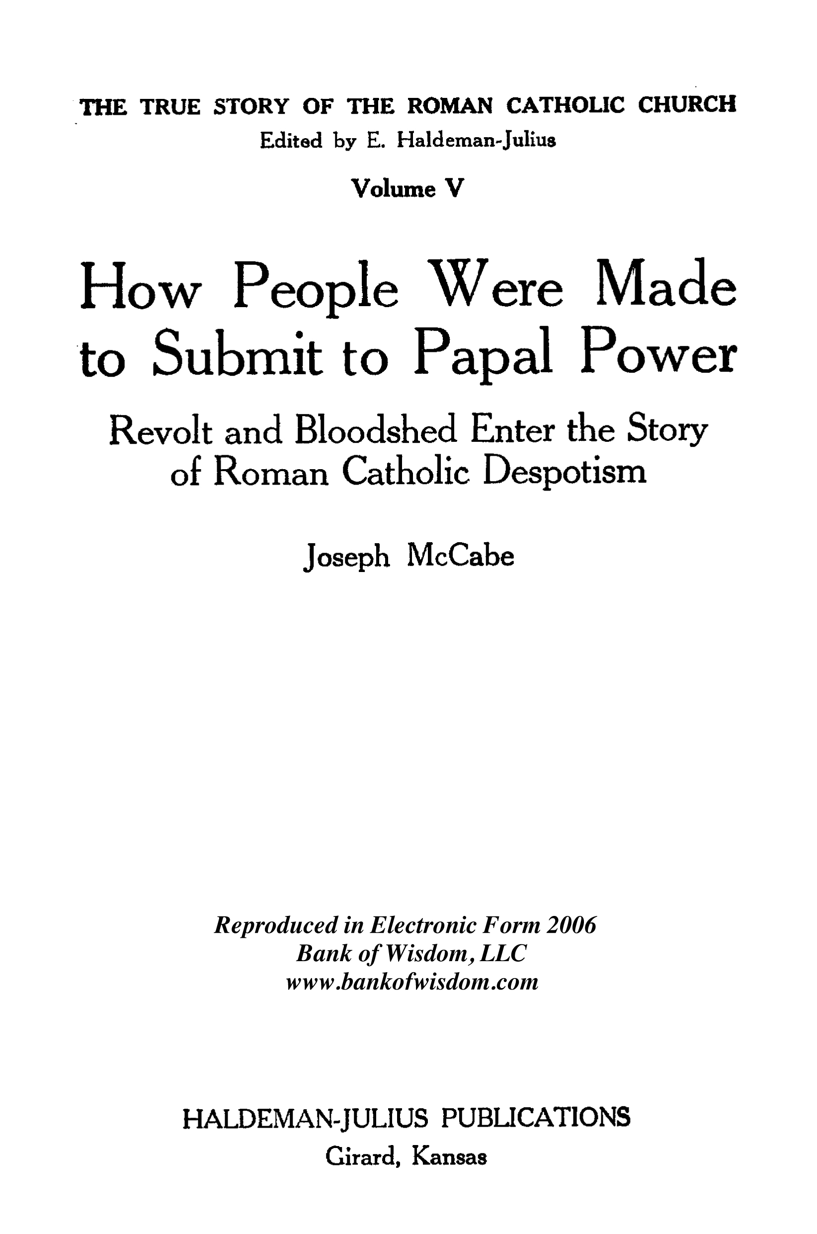 (image for) The True Story of the Roman Catholic Church, Vols. 5 - 6 of 12 V - Click Image to Close